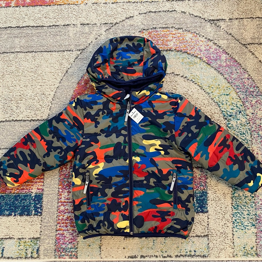 NWT Hanna Andersson Reversible Down Jacket size 110